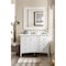 James Martin Vanities Palisades 48in Single Vanity, Bright White w/ 3 CM White Zeus Quartz Top 527-V48-BW-3WZ - alternate 3